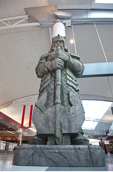 The Hobbit inspired installation at the Auckland International Airport.